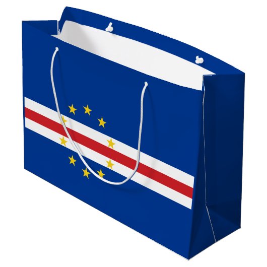 Kaapverdische vlag groot cadeauzakje (Achterkant Gekanteld)
