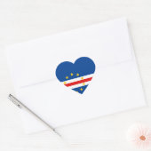Kaapverdische Vlag Hart Sticker (Envelop)