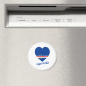 Kaapverdische vlag Heart Magneet (Insitu (Vaatwasser))