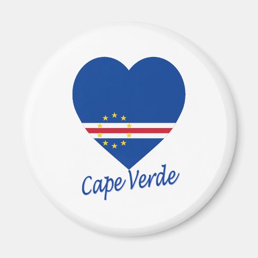 Kaapverdische vlag Heart Magneet (Voorkant)