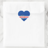 Kaapverdische vlag Heart Sticker (Tas)