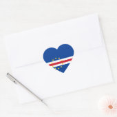 Kaapverdische vlag Heart Sticker (Envelop)