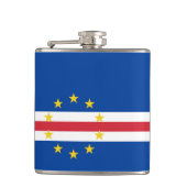 Kaapverdische vlag heupfles (Voorkant)