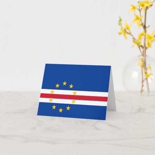 Kaapverdische vlag kaart (Gele Bloem)