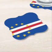 Kaapverdische vlag kartonnen onderzetters (Gekanteld)