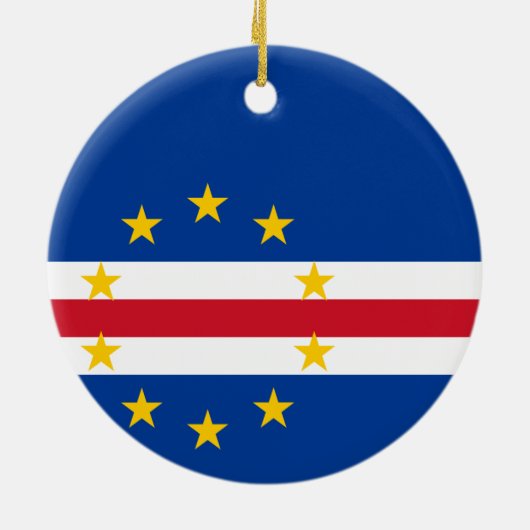 Kaapverdische vlag keramisch ornament (Achterkant)