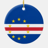 Kaapverdische vlag keramisch ornament (Achterkant)
