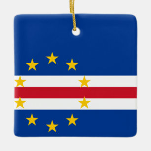 Kaapverdische vlag keramisch ornament