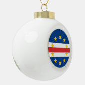 Kaapverdische vlag keramische bal ornament (Links)