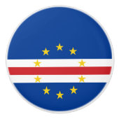 Kaapverdische vlag keramische knop (Voorkant)