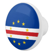 Kaapverdische vlag keramische knop (Rechts)