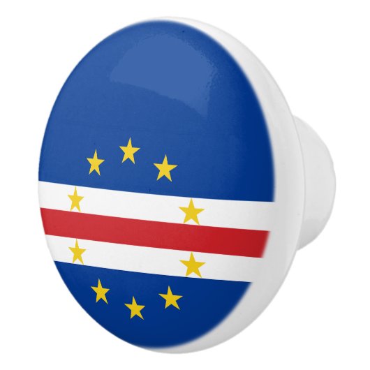 Kaapverdische vlag keramische knop (Rechts)