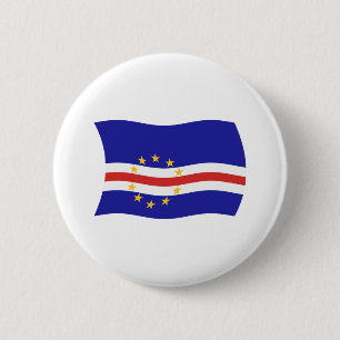 Kaapverdische vlag knop ronde button 5,7 cm