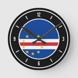 Kaapverdische vlag legant ronde klok