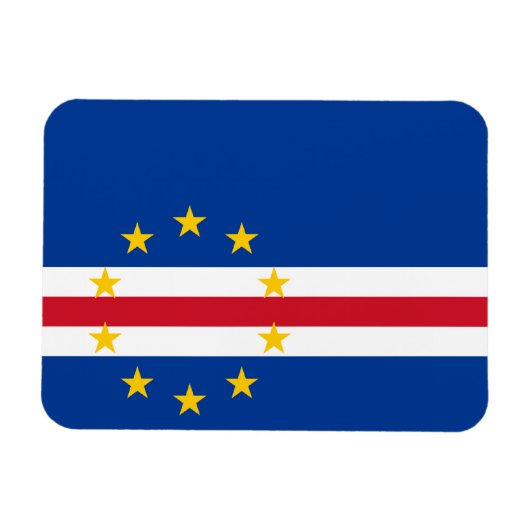 Kaapverdische vlag magneet (Horizontaal)
