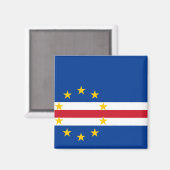 Kaapverdische vlag magneet (Voorkant / Achterkant)