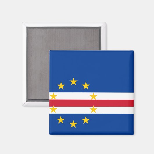 Kaapverdische vlag magneet (Voorkant / Achterkant)