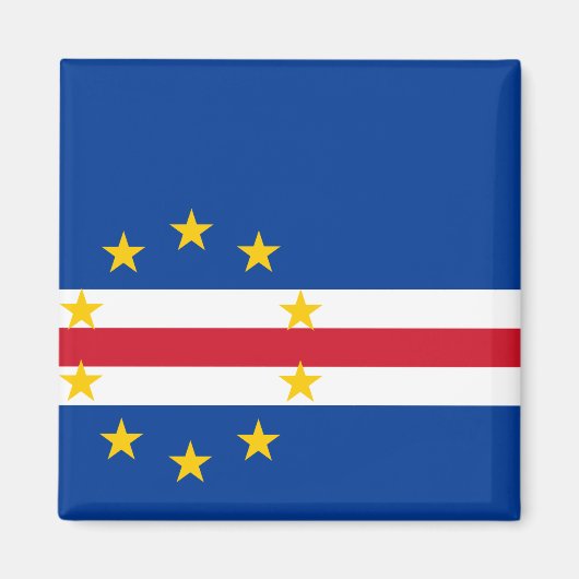 Kaapverdische vlag magneet (Voorkant)