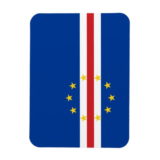 Kaapverdische vlag magneet (Verticaal)