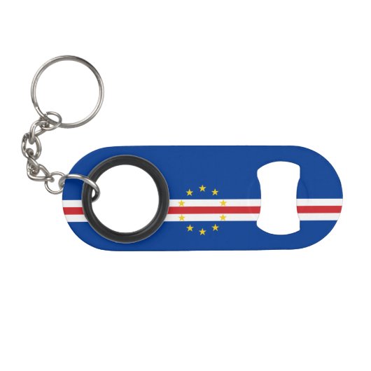 Kaapverdische vlag mini flessenopener (Voorkant (Horizontaal))