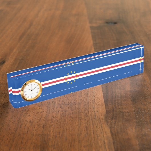 Kaapverdische vlag naambordje (Zijkant)