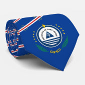 Kaapverdische Vlag & Nationaal embleem, Kaapverdië Stropdas (Opgerold)