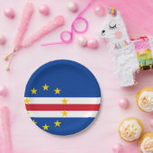 Kaapverdische vlag papieren bordje (Feest)