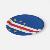 Kaapverdische vlag papieren bordje (Gekanteld)