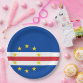 Kaapverdische vlag papieren bordje (Feest)