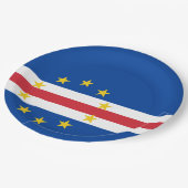 Kaapverdische vlag papieren bordje (Gekanteld)