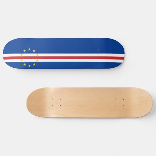 Kaapverdische vlag persoonlijk skateboard (Horizontaal)