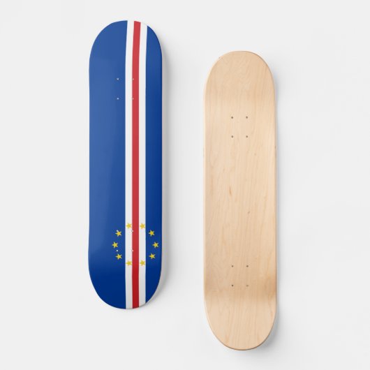 Kaapverdische vlag persoonlijk skateboard (Voorkant)