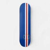 Kaapverdische vlag persoonlijk skateboard (Voorkant)