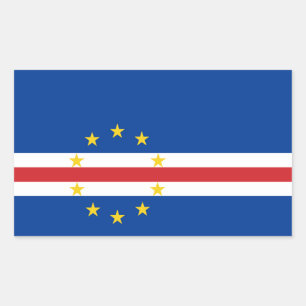 Kaapverdische vlag rechthoekige sticker