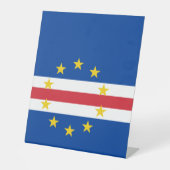 Kaapverdische vlag reclamebord met voetstuk (Voorkant)
