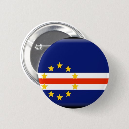 Kaapverdische vlag ronde button 5,7 cm (Voorkant /achterkant)