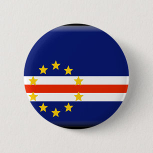 Kaapverdische vlag ronde button 5,7 cm