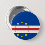 Kaapverdische vlag ronde button 7,6 cm (Voorkant /achterkant)