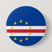 Kaapverdische vlag ronde button 7,6 cm (Voorkant)