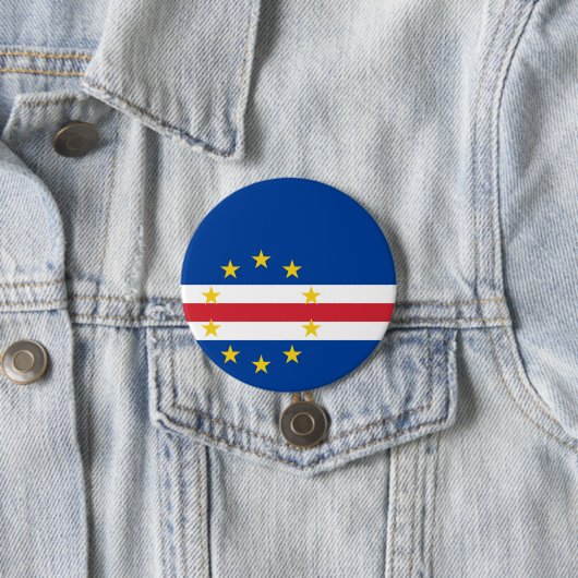 Kaapverdische vlag ronde button 7,6 cm (In situ)