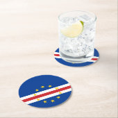 Kaapverdische vlag ronde kartonnen onderzetter (Insitu)