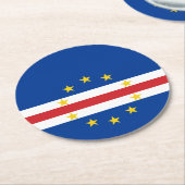 Kaapverdische vlag ronde kartonnen onderzetter (Gebogen)
