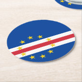 Kaapverdische vlag ronde kartonnen onderzetter (Gebogen)