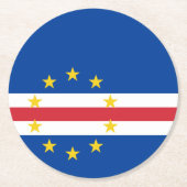 Kaapverdische vlag ronde kartonnen onderzetter (Voorkant)