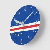 Kaapverdische vlag ronde klok (Hoek)