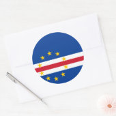 Kaapverdische vlag ronde sticker (Envelop)