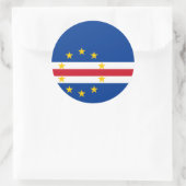 Kaapverdische vlag ronde sticker (Tas)