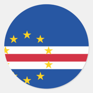 Kaapverdische vlag ronde sticker