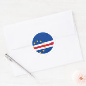 Kaapverdische vlag ronde sticker (Envelop)