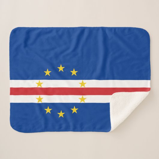 Kaapverdische vlag sherpa deken (Voorkant (horizontaal))
